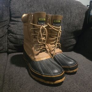Wolverine Tan and Black Thermolite Steeltoe Boots Size 10